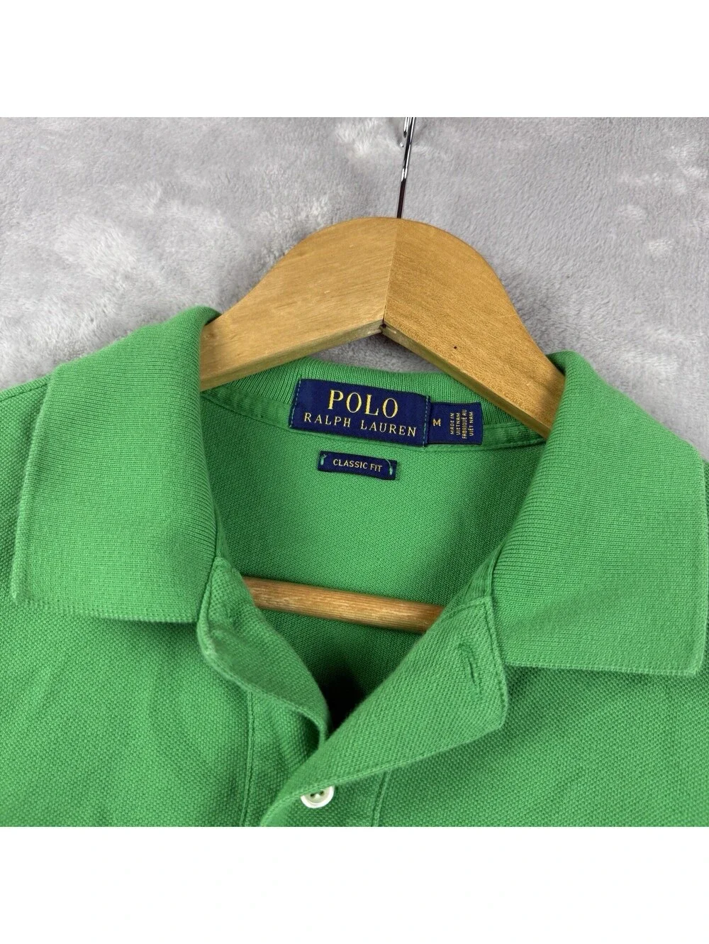 Polo Ralph Lauren Men M Green Classic Fit Big Pony Number 3 Polo Shirt Y2K Prep